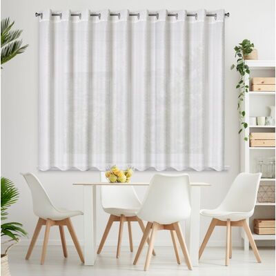 Firana na przelotkach SIBEL 300 x 160 cm biały