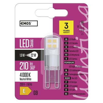 Żarówka LED Classic JC 1,9 W G9 neutralna biel