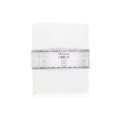 Obrus biały 130 x 150 cm Deccorino