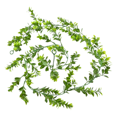 Girlanda ozdobna z liści 150 x 10 cm zielona