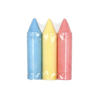 Kreda 10 cm 3 szt niebieska, żółta, czerwona
