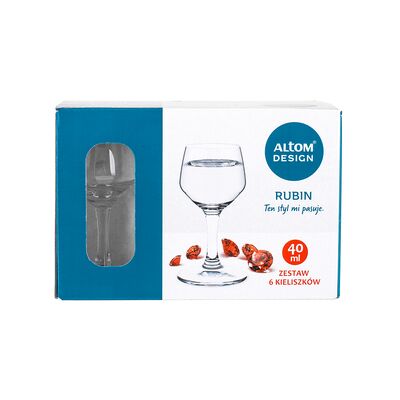 Kieliszki do wódki Rubin 40 ml 6 szt.