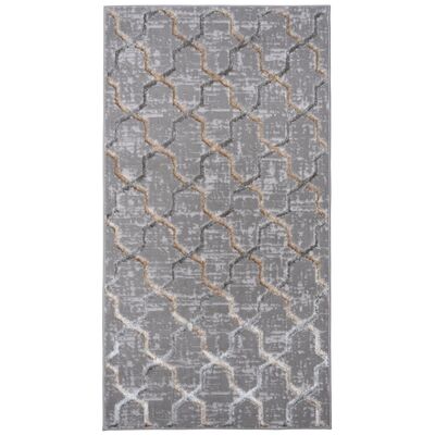 Dywan Plush 80 x 150 cm geometria szary