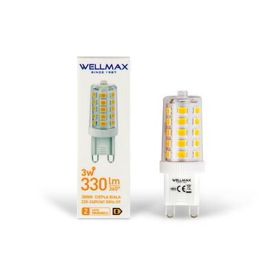 Żarówka LED G9 3 W świeczka barwa ciepła Wellmax