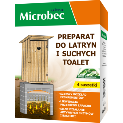 Preparat latryn i suchych toalet Microbec 4 x 30 g Bros