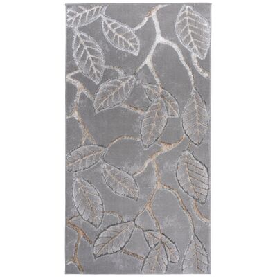 Dywan Plush 67 x 120 cm liście szary