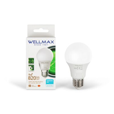 Żarówka LED z czujnikiem ruchu E27 9 W tradycyjna barwa neutralna Wellmax