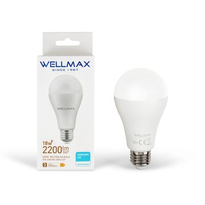 Żarówka tradycyjna LED E27 18 W barwa neutralna Wellmax