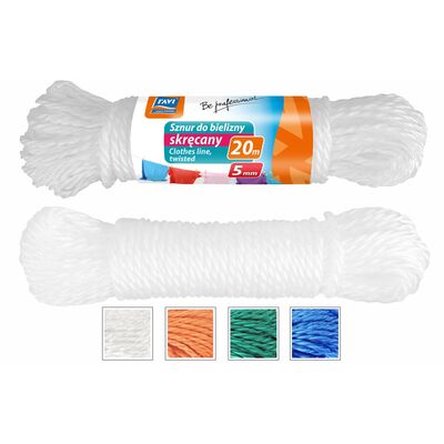 Sznur do bielizny skręcany 5 mm x 20 m