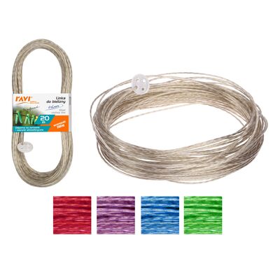 Linka stalowa do bielizny 20 m mix