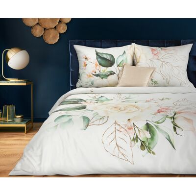 Komplet pościeli PREMIUM 220 x 200 cm, 70 x 80 cm/x2 biało-zielony