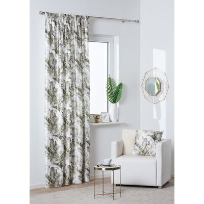 Zasłona z taśmą SAMUI 140 x 260 cm oliwkowy