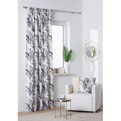 Zasłona z taśmą SAMUI 140 x 260 cm szary