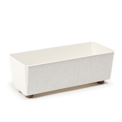 Skrzynka Saga textil 37,5 x 17 cm kremowy