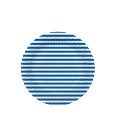 Talerze papierowe okrągłe 18 cm Stripes Eco 10 szt.