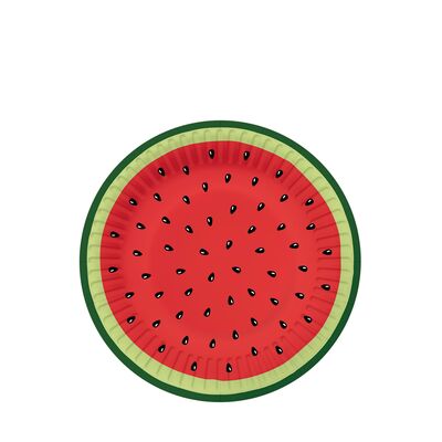 Talerze papierowe okrągłe 18 cm Watermelon Eco 10 szt.