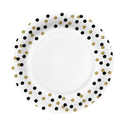 Talerze papierowe okrągłe 23 cm Confetti Eco 10 szt.