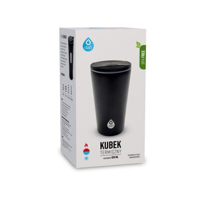 Kubek termiczny Dafi 420 ml double wall mug czarny