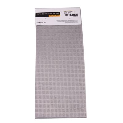 Mata do naczyń 50 x 40 cm srebrna