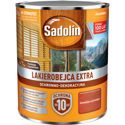 Sadolin Lakierobejca Ochronno-Dekoracyjna Extra Szwedzka Czerwień 0,75 l