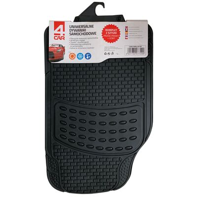 Dywaniki gumowe LUX czarne przód 4CAR