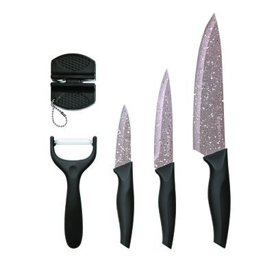 Komplet noży z obierakiem i ostrzałką Arras 5-elementowy