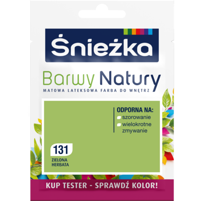Śnieżka Farba lateksowa Barwy Natury TESTER zielona herbata 131 25 ml