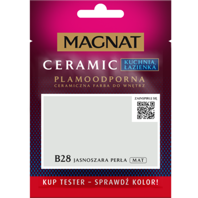 MAGNAT Farba ceramiczna KitchenBathroom tester jasnoszara perła B28 30 ml