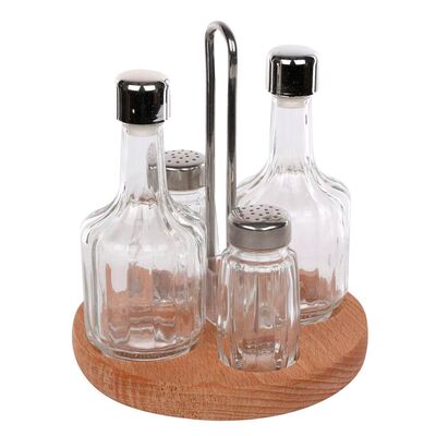 Komplet przyprawników President Line 4-elementowy srebrny