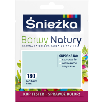 Śnieżka Farba lateksowa Barwy Natury TESTER lazurowy brzeg 180 25 ml