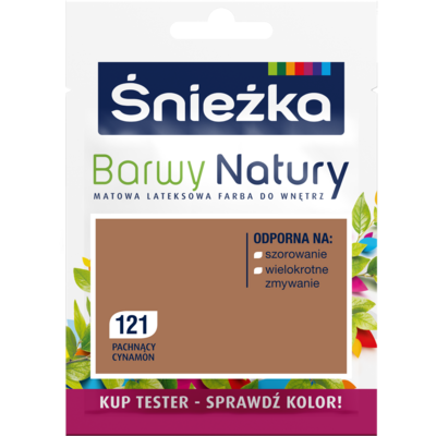 Śnieżka Farba lateksowa Barwy Natury TESTER pachnący cynamon 121 25 ml