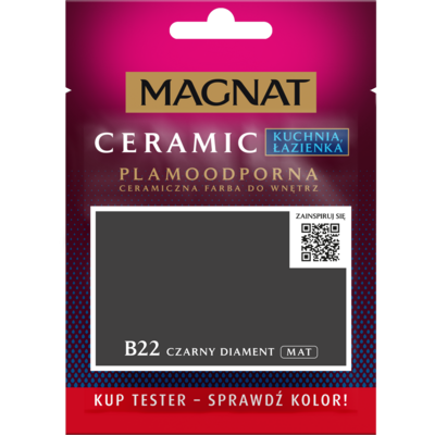 MAGNAT Farba ceramiczna KitchenBathroom tester czarny diament B22 30 ml