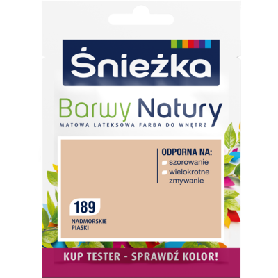 Śnieżka Farba lateksowa Barwy Natury TESTER nadmorskie piaski 189 25 ml