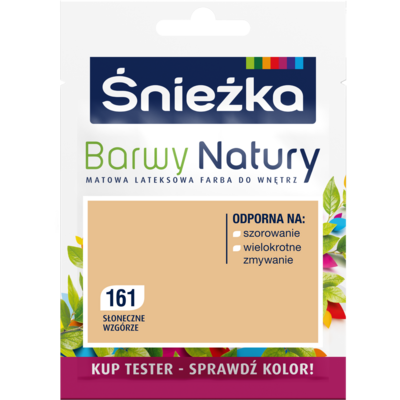 Śnieżka Farba lateksowa Barwy Natury TESTER słoneczne wzgórze 161 25 ml