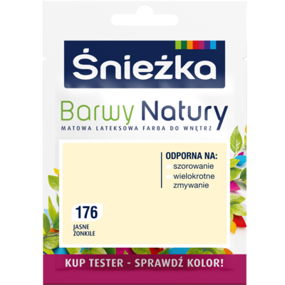 Śnieżka Farba lateksowa Barwy Natury TESTER jasne żonkile 176 25 ml