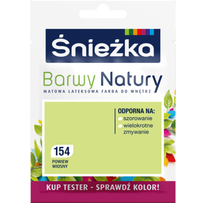 Śnieżka Farba lateksowa Barwy Natury TESTER powiew wiosny 154 25 ml
