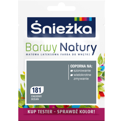 Śnieżka Farba lateksowa Barwy Natury TESTER chłodny ocean 181 25 ml