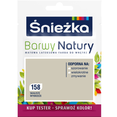 Śnieżka Farba lateksowa Barwy Natury TESTER skaliste wybrzeże 158 25 ml