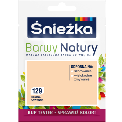 Śnieżka Farba lateksowa Barwy Natury TESTER upalna sawanna 129 25 ml