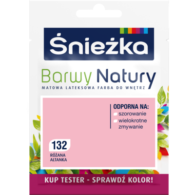 Śnieżka Farba lateksowa Barwy Natury TESTER różana altanka 132 25 ml