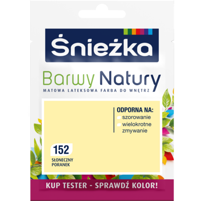 Śnieżka Farba lateksowa Barwy Natury TESTER słoneczny poranek 152 25 ml