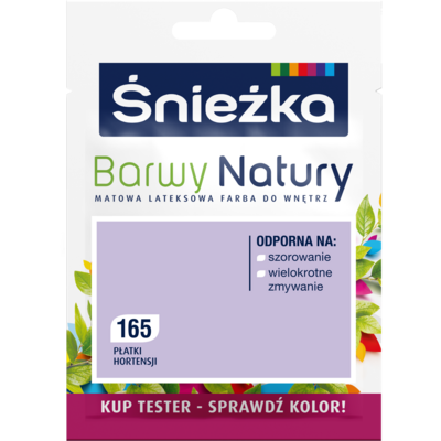 Śnieżka Farba lateksowa Barwy Natury TESTER płatki hortensji 165 25 ml