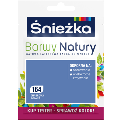 Śnieżka Farba lateksowa Barwy Natury TESTER chabrowa polana 164 25 ml