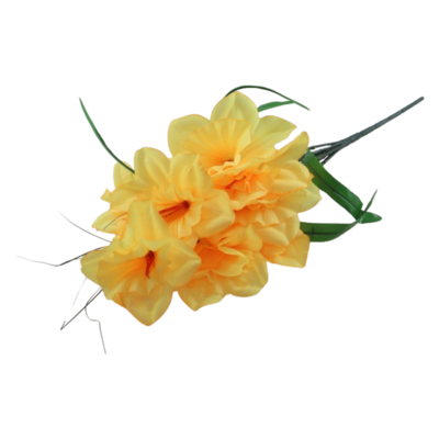 Bukiet kwiatów sztucznych 11 główek 46 cm pomarańczowy