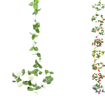 Girlanda ozdobna z różami 150 cm mix kolorów