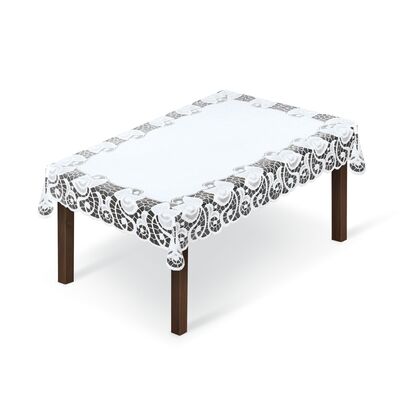 Obrus żakardowy prostokąt 254260/120y 120 x 160 cm biały