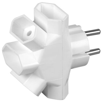 Rozgałęźnik 5 x euro, biały