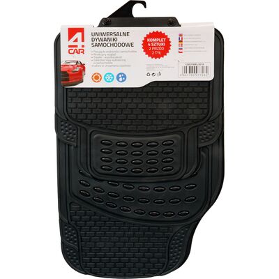 Dywaniki gumowe LUX czarne przód + tył 4CAR