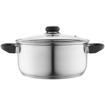 Garnek nierdzewny 4,2 l 24 cm z pokrywą szklaną Emilio