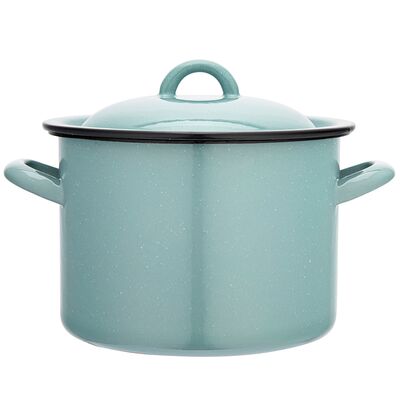 Garnek prosty 4,4 l śr. 20 cm wys. 15 cm szałwiowy nakrapiany